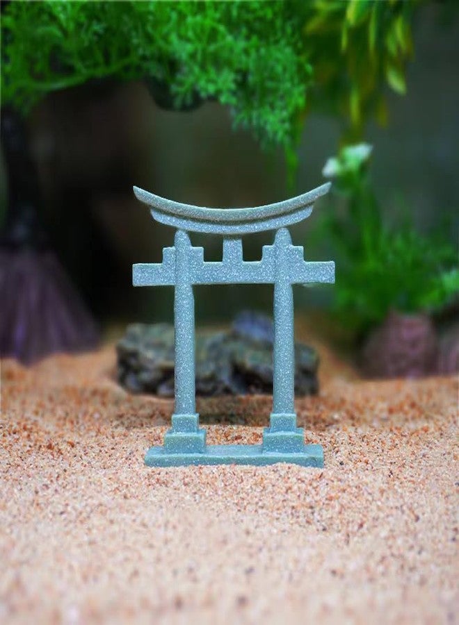 livelyfish Japanese Shinto Torii Gate Aquarium Decorations Asian Fish Tank Decorations Japan Style Bridge Landscape Ornaments Decor, M - Image 3